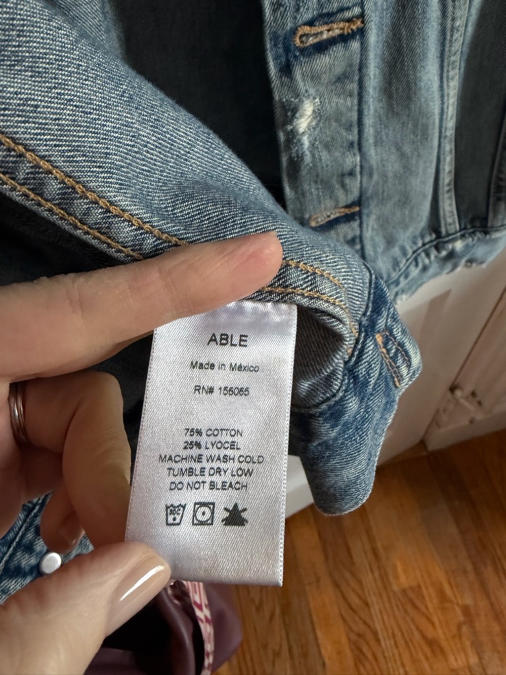 Able Merly Denim Jacket size large - Picture 3 of 4